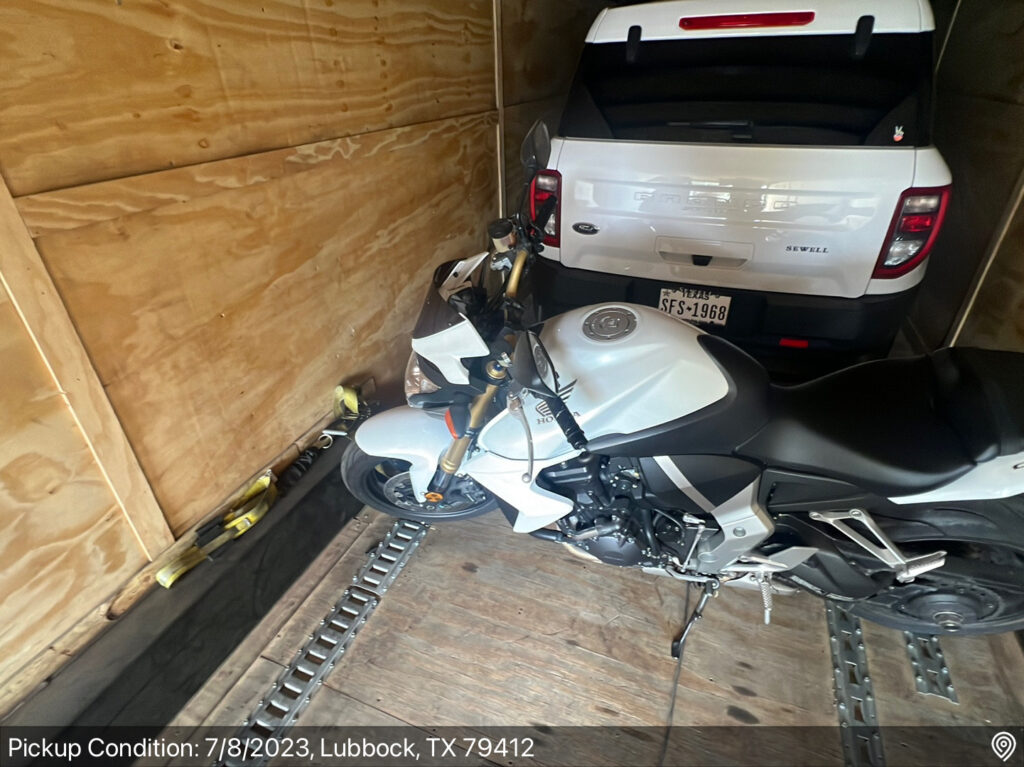 motrcycle transportation from Lubbock,TX to Milwaukee,WI